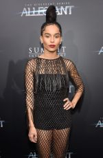 ZOE KRAVITZ at ‘The Divergent Series: Allegiant’ Premiere in New York 03/14/2016