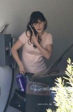 ZOOEY DESCHANEL Arrives at a Office in Beverly Hills 03/01/2016