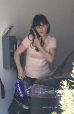 ZOOEY DESCHANEL Arrives at a Office in Beverly Hills 03/01/2016
