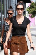 ALESSAMDRA AMBROSIO in Skirt Out Shopping in West Hollywood 04/13/2016