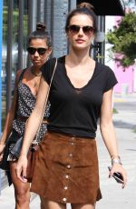 ALESSAMDRA AMBROSIO in Skirt Out Shopping in West Hollywood 04/13/2016