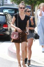 ALESSAMDRA AMBROSIO in Skirt Out Shopping in West Hollywood 04/13/2016