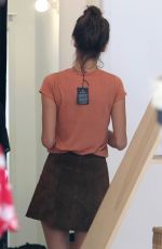 ALESSAMDRA AMBROSIO in Skirt Out Shopping in West Hollywood 04/13/2016