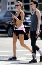 ALESSANDRA AMBROSIO in Tank Top and Shorts Out in Los Angeles 04/21/2016