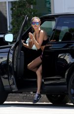 ALESSANDRA AMBROSIO in Tank Top and Shorts Out in Los Angeles 04/21/2016