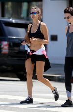 ALESSANDRA AMBROSIO in Tank Top and Shorts Out in Los Angeles 04/21/2016