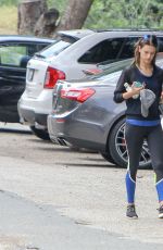 ALESSANDRA AMBROSIO Out Hiking in Los Angeles 04/10/2016
