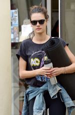 ALESSANDRA AMBROSIO Out in Brentwood 04/08/2016