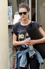 ALESSANDRA AMBROSIO Out in Brentwood 04/08/2016