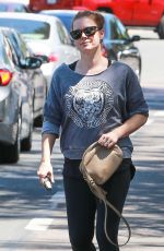 AMY ADAMS at Earth Bar in West Hollywood 04/22/2016