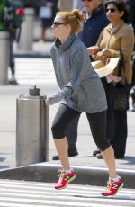 AMY ADAMS Out Jogging in New York 04/26/2016