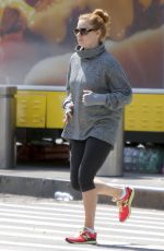 AMY ADAMS Out Jogging in New York 04/26/2016