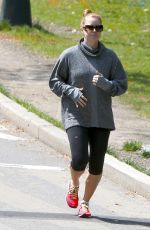 AMY ADAMS Out Jogging in New York 04/26/2016