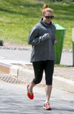 AMY ADAMS Out Jogging in New York 04/26/2016