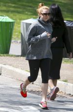 AMY ADAMS Out Jogging in New York 04/26/2016