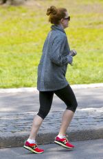 AMY ADAMS Out Jogging in New York 04/26/2016