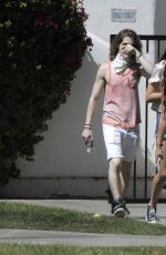 ARIEL WINTER in Bikini Top and Daisy Duke Leaving a Hotel at Coachella 04/23/2016