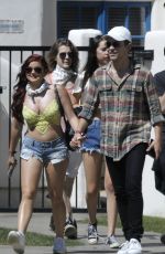 ARIEL WINTER in Bikini Top and Daisy Duke Leaving a Hotel at Coachella 04/23/2016