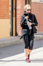 ASHLEE SIMPSON Leaves a Gym in Los Angeles 04/18/2016
