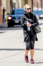 ASHLEE SIMPSON Leaves a Gym in Los Angeles 04/18/2016