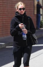 ASHLEE SIMPSON Leaves a Gym in Los Angeles 04/18/2016