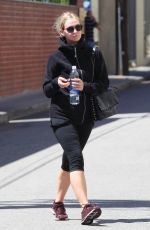 ASHLEE SIMPSON Leaves a Gym in Los Angeles 04/18/2016
