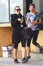 ASHLEE SIMPSON Leaves a Gym in Los Angeles 04/22/2016
