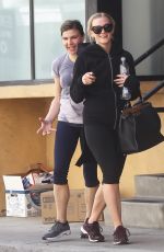 ASHLEE SIMPSON Leaves a Gym in Los Angeles 04/22/2016