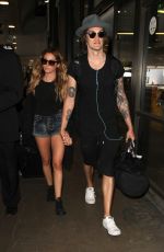 ASHLEY TISDALE at Los Angeles International Airport 04/25/2016