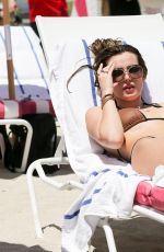 BELLA and DANI THORNE in Bikinis on the Beach in Miami 04/08/2016