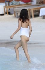BELLA HADID in Swimsuit at a Beach in St. Barts 04/02/2016