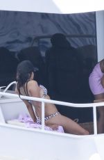 BELLA HADID in Swimsuit at a Boat in St. Barts 04/02/2016
