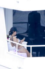 BELLA HADID in Swimsuit at a Boat in St. Barts 04/02/2016