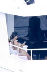 BELLA HADID in Swimsuit at a Boat in St. Barts 04/02/2016
