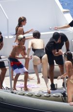 BELLA HADID in Swimsuit at a Boat in St. Barts 04/02/2016