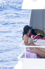BELLA HADID in Swimsuit at a Boat in St. Barts 04/02/2016