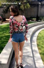 BELLA THORNE on the Set of 