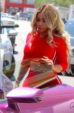 BLAC CHYNA in Tights Out and About in Los Angeles 04/25/2016