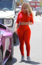 BLAC CHYNA in Tights Out and About in Los Angeles 04/25/2016