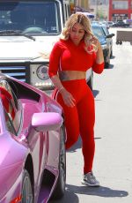 BLAC CHYNA in Tights Out and About in Los Angeles 04/25/2016