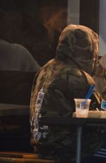 CARA DELEVINGNE at Boom Burger in Notting Hill 04/15/2016