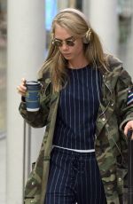 CARA DELEVINGNE at Eurostar Terminal in London 04/22/2016