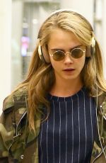 CARA DELEVINGNE at Eurostar Terminal in London 04/22/2016