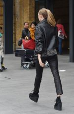CARA DELEVINGNE on the Set of Rimmel Commercial in London 04/14/2016