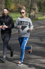 CARA DELEVINGNE Running Lady Garden 5km Race in Battersea Park in London 04/23/2016