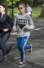 CARA DELEVINGNE Running Lady Garden 5km Race in Battersea Park in London 04/23/2016