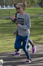 CARA DELEVINGNE Running Lady Garden 5km Race in Battersea Park in London 04/23/2016