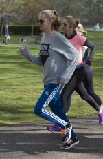 CARA DELEVINGNE Running Lady Garden 5km Race in Battersea Park in London 04/23/2016