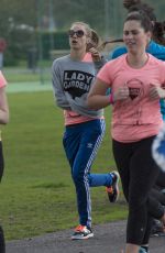 CARA DELEVINGNE Running Lady Garden 5km Race in Battersea Park in London 04/23/2016
