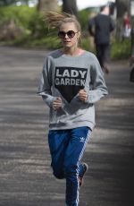 CARA DELEVINGNE Running Lady Garden 5km Race in Battersea Park in London 04/23/2016